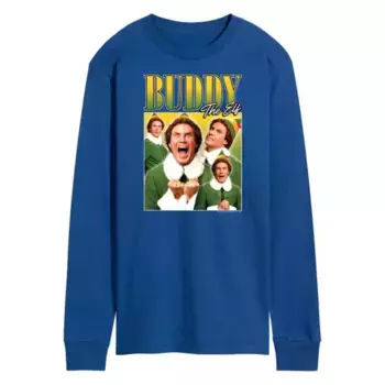 Мужская футболка с длинным рукавом «Elf Buddy the Elf» Licensed Character, синий