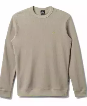 Мужская футболка с длинным рукавом Flanders Waffle Crew Quiksilver, коричневый/бежевый
