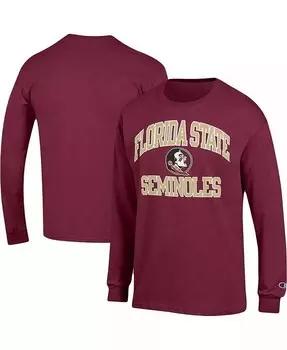 Мужская футболка с длинным рукавом Garnet Florida State Seminoles High Motor Champion, красный