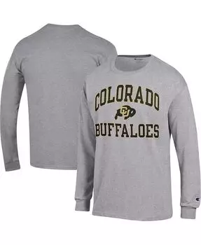 Мужская футболка с длинным рукавом Heather Grey Colorado Buffaloes High Motor Champion, серый