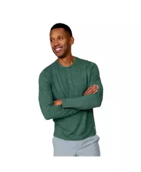 Мужская футболка с длинным рукавом Henley Free Country, зеленый