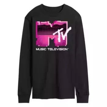 Мужская футболка с длинным рукавом и графическим логотипом MTV Retro Gamer Licensed Character, черный