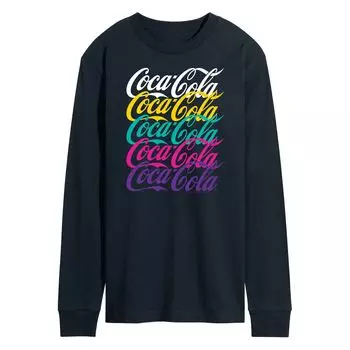 Мужская футболка с длинным рукавом и графическим логотипом CocaCola 90-х годов Licensed Character
