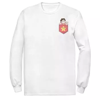 Мужская футболка с длинным рукавом и карманом на левой груди Cartoon Network Steven Universe Licensed Character