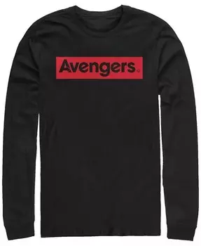 Мужская футболка с длинным рукавом и классическим логотипом Marvel Avengers Fifth Sun, черный