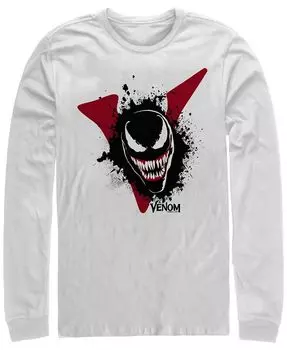 Мужская футболка с длинным рукавом и логотипом Marvel Venom Big Face V Fifth Sun, белый