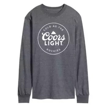 Мужская футболка с длинным рукавом и логотипом Coors Light Licensed Character, серый