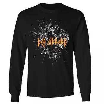 Мужская футболка с длинным рукавом и логотипом Def Leppard Shatter Licensed Character