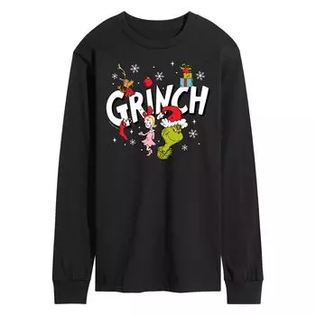 Мужская футболка с длинным рукавом и логотипом Dr. Seuss Grinch Licensed Character