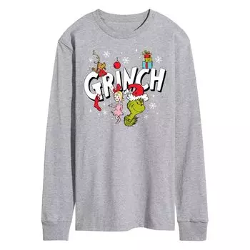 Мужская футболка с длинным рукавом и логотипом Dr. Seuss Grinch Licensed Character