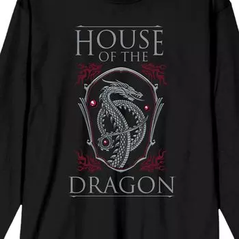 Мужская футболка с длинным рукавом и логотипом House Of The Dragon Licensed Character
