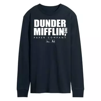 Мужская футболка с длинным рукавом и логотипом The Office Dunder Mifflin Licensed Character