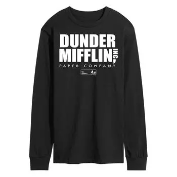 Мужская футболка с длинным рукавом и логотипом The Office Dunder Mifflin Licensed Character