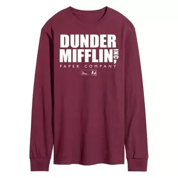 Мужская футболка с длинным рукавом и логотипом The Office Dunder Mifflin Licensed Character