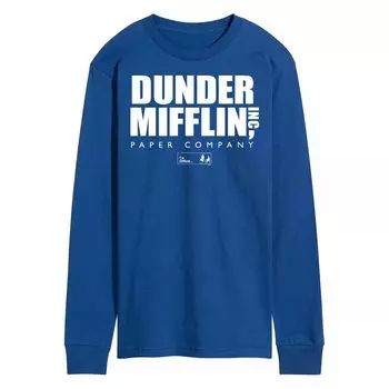 Мужская футболка с длинным рукавом и логотипом The Office Dunder Mifflin Licensed Character