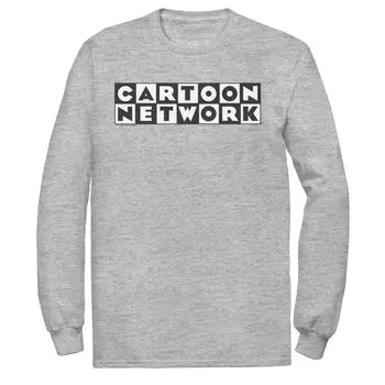 Мужская футболка с длинным рукавом и официальным клетчатым логотипом Cartoon Network Licensed Character