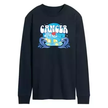 Мужская футболка с длинным рукавом и принтом «Care Bears Cancer» Licensed Character, синий