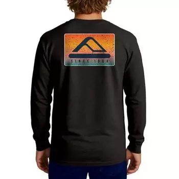 Мужская футболка с длинным рукавом и принтом Reef, черный