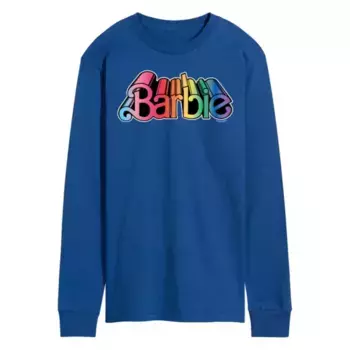 Мужская футболка с длинным рукавом и принтом "Barbie Pride" Licensed Character, синий