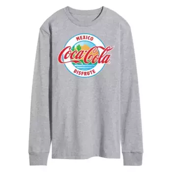 Мужская футболка с длинным рукавом и принтом Coca Cola Mexico Licensed Character, серый