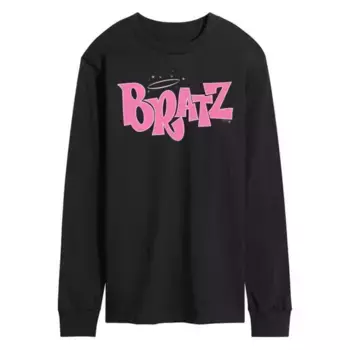 Мужская футболка с длинным рукавом и принтом Bratz Icons Licensed Character, черный