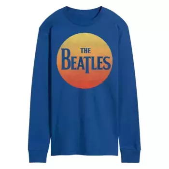 Мужская футболка с длинным рукавом и принтом The Beatles Rock Licensed Character, синий