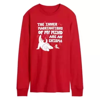 Мужская футболка с длинным рукавом и принтом Патрика Губки Боба Квадратные Штаны Nickelodeon, красный