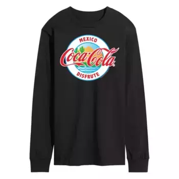Мужская футболка с длинным рукавом и принтом Coca Cola Mexico Licensed Character, черный
