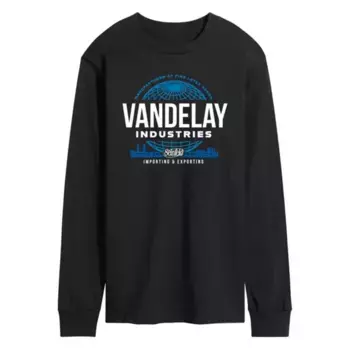 Мужская футболка с длинным рукавом и принтом Seinfeld Vandelay Industries Licensed Character, черный