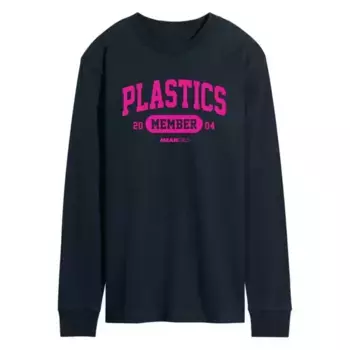 Мужская футболка с длинным рукавом и принтом члена группы «Dead Girls Plastic» Licensed Character, синий