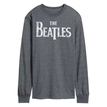 Мужская футболка с длинным рукавом и рисунком The Beatles Licensed Character, серый