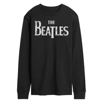 Мужская футболка с длинным рукавом и рисунком The Beatles Licensed Character, черный