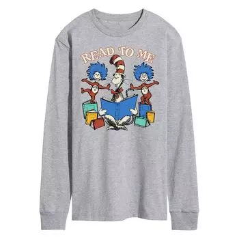 Мужская футболка с длинным рукавом и рисунком Dr. Seuss Read To Me Licensed Character