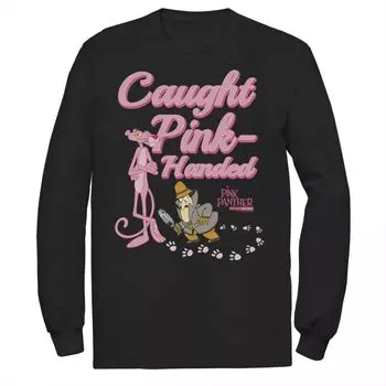 Мужская футболка с длинным рукавом и рисунком Pink Panther Caught Pink Hands Licensed Character
