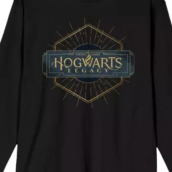 Мужская футболка с длинным рукавом и шестиугольным логотипом Hogwarts Legacy Licensed Character