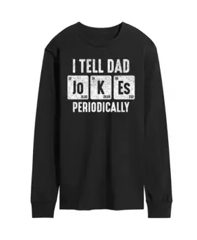 Мужская футболка с длинным рукавом I Tell Dad Jokes Periodically AIRWAVES, черный