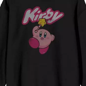 Мужская футболка с длинным рукавом и винтажным логотипом Kirby Licensed Character