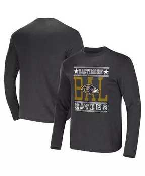 Мужская футболка с длинным рукавом из коллекции nfl x darius rucker by heathered charcoal baltimore ravens Fanatics, мульти
