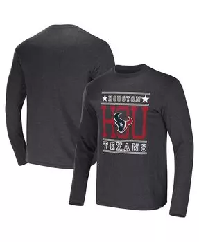 Мужская футболка с длинным рукавом из коллекции nfl x darius rucker by heathered charcoal houston texans Fanatics, мульти