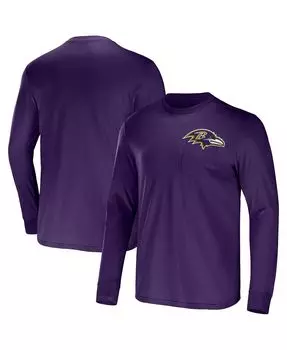 Мужская футболка с длинным рукавом из коллекции nfl x darius rucker by purple baltimore ravens team Fanatics, фиолетовый