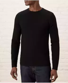Мужская футболка с длинным рукавом из органического хлопка Luxe Stretch Jersey Slim Pact, черный
