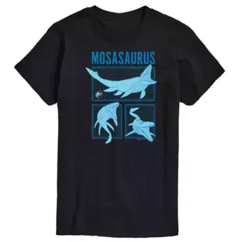 Мужская футболка с длинным рукавом "Jurassic World: Мозазавр" в сетку Licensed Character, черный