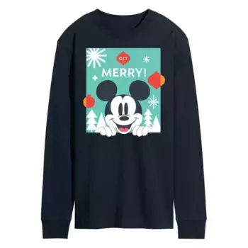 Мужская футболка с длинным рукавом "Микки Маус: Веселись" Disney, синий