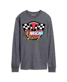 Мужская футболка с длинным рукавом NASCAR Racing Logo AIRWAVES, серый