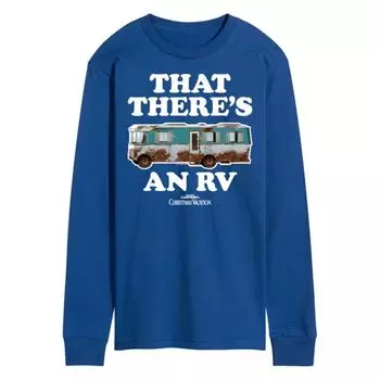 Мужская футболка с длинным рукавом National Lampoon's Christmas Vacation и принтом RV Licensed Character, синий