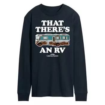Мужская футболка с длинным рукавом National Lampoon's Christmas Vacation и принтом RV Licensed Character, синий