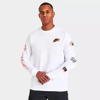 Мужская футболка с длинным рукавом Nike Sportswear Racing, белый