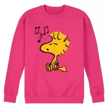 Мужская футболка с длинным рукавом Peanuts Woodstock Singing Licensed Character, пурпурный
