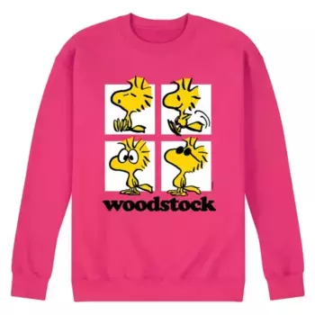 Мужская футболка с длинным рукавом peanuts woodstock grid Licensed Character, пурпурный