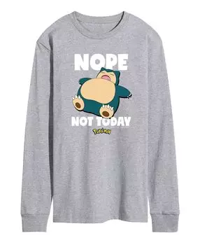Мужская футболка с длинным рукавом pokemon nope not today AIRWAVES, серый